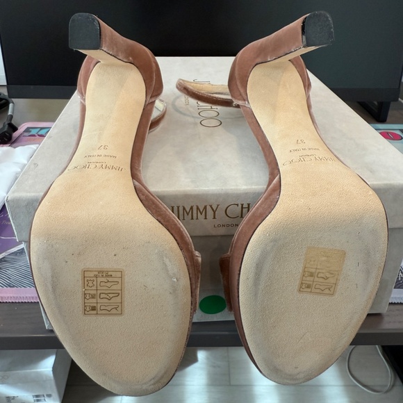 Jimmy Choo Misty Dusty Rose BRAND NEW - Size 7 - 4.5" Heel Platform COMFORTABLE - Picture 7 of 9